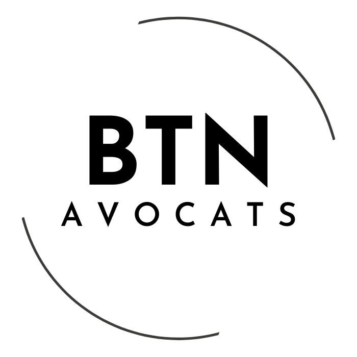 Logo du cabinet d'avocats BTN (Maître Thomas Bitoun) à Aix-en-Provence sur fond blanc rond