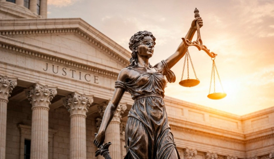 Victime dune agression Symbole de justice représentant ici l'indemnisation pour les victimes d'une agression