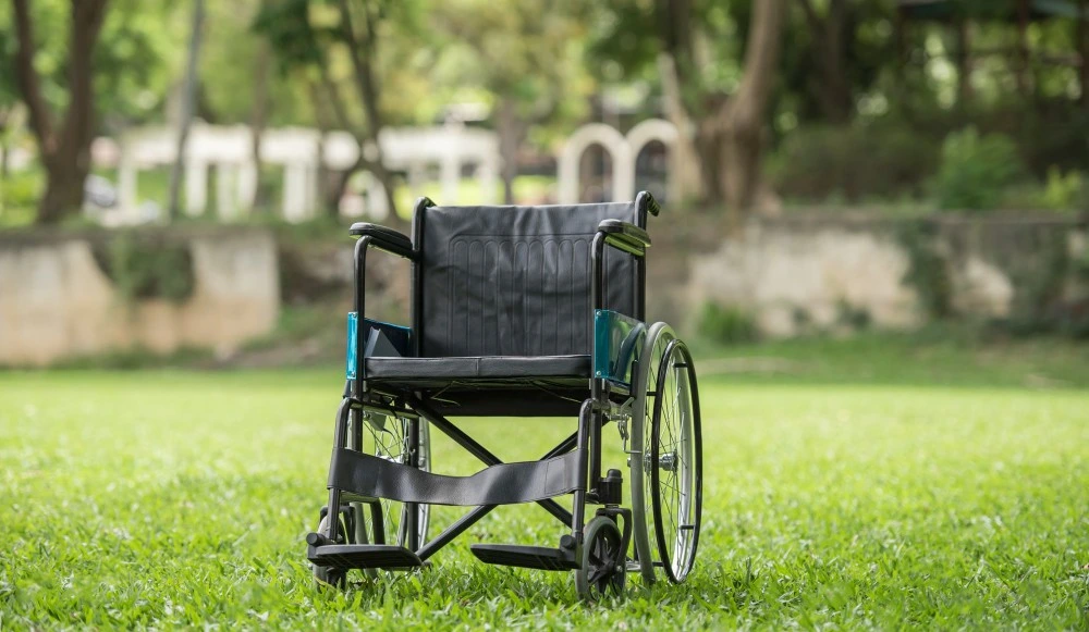 Photo d'un fauteuil roulant, symbolisant ici la  la consolidation médicale